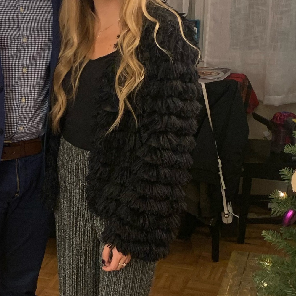 Black fringe jacket